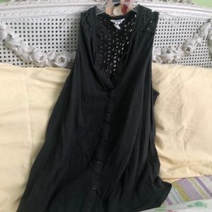 Button up sleeveless top